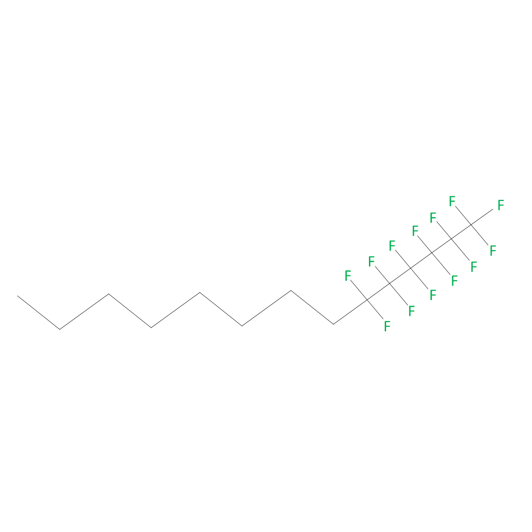 Perfluorohexyloktan kemisk struktur